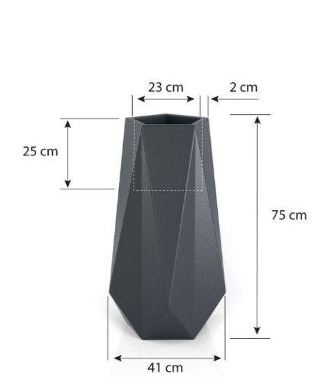Designerska donica MONUMO SIENA Antracyt MONUMO Designerska donica MONUMO SIENA Antracyt MONUMO