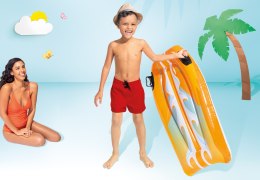 Deska do pływania dmuchana z uchwytami dla dzieci INTEX 58165 ORANGE INTEX