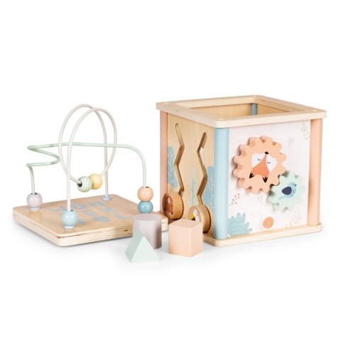 Drewniana kostka edukacyjna sorter klocki ECOTOYS ECOTOYS Drewniana kostka edukacyjna sorter klocki ECOTOYS ECOTOYS