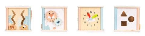 Drewniana kostka edukacyjna sorter klocki ECOTOYS ECOTOYS Drewniana kostka edukacyjna sorter klocki ECOTOYS ECOTOYS