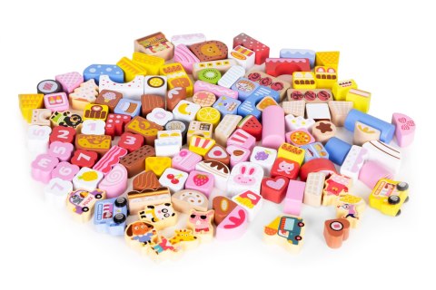 Drewniane klocki edukacyjne zestaw - Cukierkowe miasto 116 el. ECOTOYS ECOTOYS Drewniane klocki edukacyjne zestaw - Cukierkowe miasto 116 el. ECOTOYS ECOTOYS