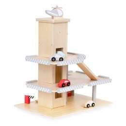 Duży drewniany tor garaż parking z windą + autka ECOTOYS ECOTOYS