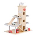 Duży drewniany tor garaż parking z windą + autka ECOTOYS ECOTOYS