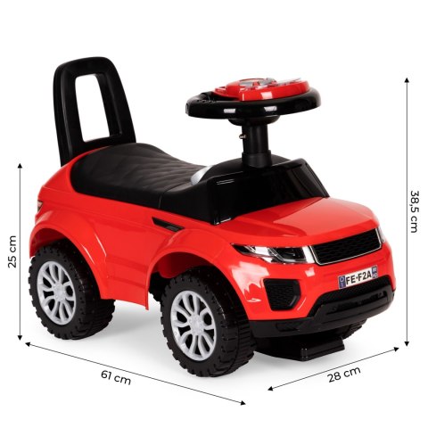 Jeździk dla dzieci autko odpychacz auto dźwięki czerwony MULTISTORE Jeździk dla dzieci autko odpychacz auto dźwięki czerwony MULTISTORE
