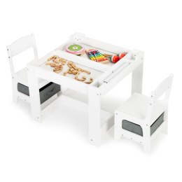 Komplet dla dzieci stolik i krzesełka drewniane ECOTOYS ECOTOYS