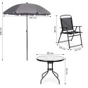 Komplet mebli ogrodowych stolik 4 krzesła parasol MultiGarden MultiGarden