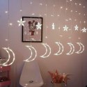 Lampki księżyce gwiazdki świąteczne światełka kurtyna 96LED MULTISTORE