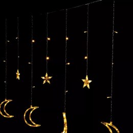 Lampki księżyce gwiazdki świąteczne światełka kurtyna 96LED MULTISTORE