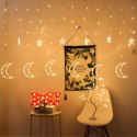 Lampki księżyce gwiazdki świąteczne światełka kurtyna 96LED MULTISTORE