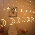 Lampki księżyce gwiazdki świąteczne światełka kurtyna 96LED MULTISTORE