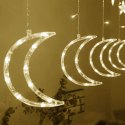 Lampki księżyce gwiazdki świąteczne światełka kurtyna 96LED MULTISTORE