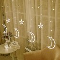 Lampki księżyce gwiazdki świąteczne światełka kurtyna 96LED MULTISTORE