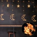 Lampki księżyce gwiazdki świąteczne światełka kurtyna 96LED MULTISTORE