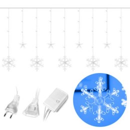 Lampki płatki śniegu gwiazdki świąteczne światełka kurtyna 138LED MULTISTORE