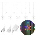 Lampki płatki śniegu gwiazdki świąteczne światełka kurtyna 138LED MULTISTORE