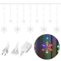 Lampki płatki śniegu gwiazdki świąteczne światełka kurtyna 138LED MULTISTORE