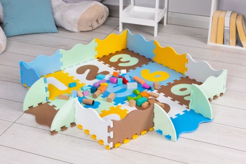 Mata piankowa edukacyjna kojec puzzle podkład dla dzieci IPLAY Mata piankowa edukacyjna kojec puzzle podkład dla dzieci IPLAY