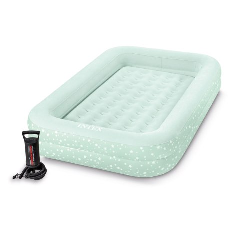 Materac dmuchany z bandami głębokie łóżko dla dziecka + pompka INTEX 66810 INTEX Materac dmuchany z bandami głębokie łóżko dla dziecka + pompka INTEX 66810 INTEX