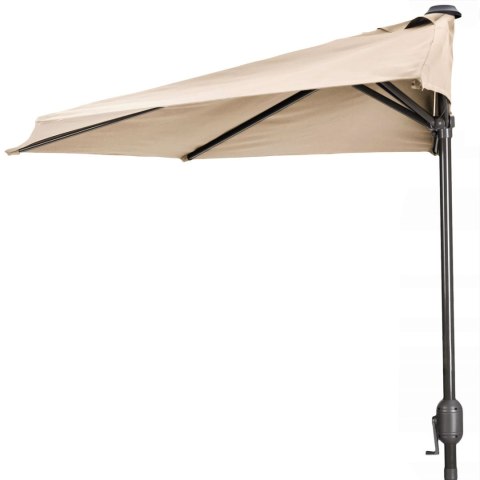 Parasol ogrodowy pół-parasol ścienny na taras 2,7 m beżowy MultiGarden MultiGarden Parasol ogrodowy pół-parasol ścienny na taras 2,7 m beżowy MultiGarden MultiGarden