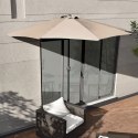 Parasol ogrodowy pół-parasol ścienny na taras 2,7 m beżowy MultiGarden MultiGarden