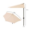 Parasol ogrodowy pół-parasol ścienny na taras 2,7 m beżowy MultiGarden MultiGarden