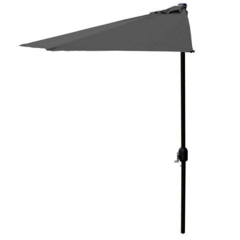 Parasol ogrodowy pół-parasol ścienny na taras 2,7 m szary MultiGarden MultiGarden Parasol ogrodowy pół-parasol ścienny na taras 2,7 m szary MultiGarden MultiGarden