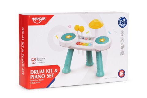 Perkusja pianino dla dzieci organki zabawka 2w1 HUANGER Perkusja pianino dla dzieci organki zabawka 2w1 HUANGER