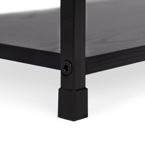 Regał drewniany metalowa rama szeroki LOFT 3 półki czarny ModernHome ModernHome Regał drewniany metalowa rama szeroki LOFT 3 półki czarny ModernHome ModernHome