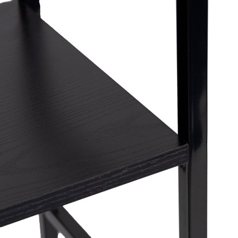 Regał drewniany metalowa rama szeroki LOFT 3 półki czarny ModernHome ModernHome Regał drewniany metalowa rama szeroki LOFT 3 półki czarny ModernHome ModernHome