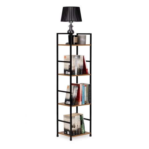 Regał drewniany nowoczesny metalowa rama LOFT 4 półki ModernHome ModernHome Regał drewniany nowoczesny metalowa rama LOFT 4 półki ModernHome ModernHome