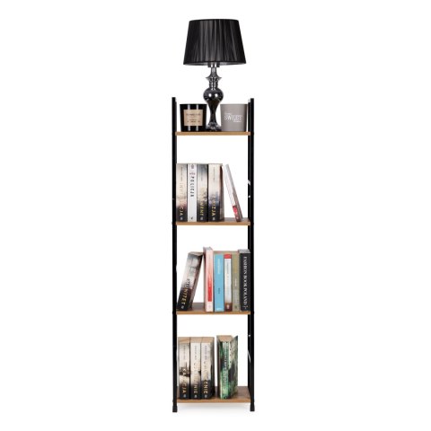 Regał drewniany nowoczesny metalowa rama LOFT 4 półki ModernHome ModernHome Regał drewniany nowoczesny metalowa rama LOFT 4 półki ModernHome ModernHome