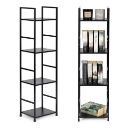Regał drewniany nowoczesny metalowa rama LOFT 4 półki czarny ModernHome ModernHome