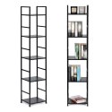 Regał drewniany nowoczesny metalowa rama LOFT 5 półek czarny ModernHome ModernHome