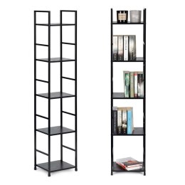 Regał drewniany nowoczesny metalowa rama LOFT 5 półek czarny ModernHome ModernHome