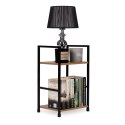 Regał drewniany nowoczesny szafka nocna 2 półki LOFT ModernHome ModernHome