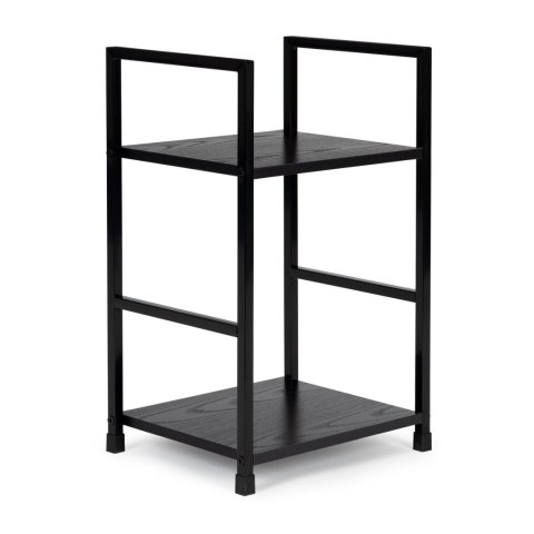 Regał drewniany nowoczesny szafka nocna 2 półki LOFT czarny ModernHome ModernHome Regał drewniany nowoczesny szafka nocna 2 półki LOFT czarny ModernHome ModernHome