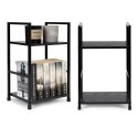 Regał drewniany nowoczesny szafka nocna 2 półki LOFT czarny ModernHome ModernHome