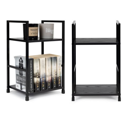 Regał drewniany nowoczesny szafka nocna 2 półki LOFT czarny ModernHome ModernHome Regał drewniany nowoczesny szafka nocna 2 półki LOFT czarny ModernHome ModernHome