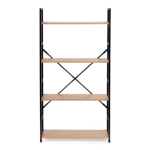 Regał drewniany szeroki 4 półki nowoczesny LOFT ModernHome ModernHome Regał drewniany szeroki 4 półki nowoczesny LOFT ModernHome ModernHome