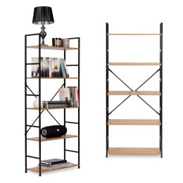 Regał drewniany szeroki nowoczesny LOFT 5 półek ModernHome ModernHome