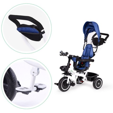 Rowerek trójkołowy spacerówka wózek obracany 360 niebieski ECOTOYS ECOTOYS Rowerek trójkołowy spacerówka wózek obracany 360 niebieski ECOTOYS ECOTOYS