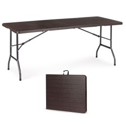Stół cateringowy bankietowy ogrodowy składany 180 cm brązowy ModernHome ModernHome