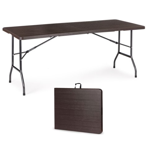Stół cateringowy bankietowy ogrodowy składany 180 cm brązowy ModernHome ModernHome Stół cateringowy bankietowy ogrodowy składany 180 cm brązowy ModernHome ModernHome