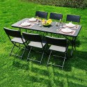 Stół cateringowy bankietowy ogrodowy składany 180 cm ratan ModernHome ModernHome