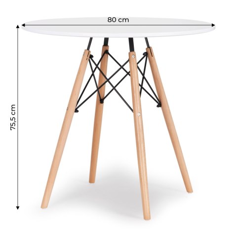 Stół stolik nowoczesny do jadalni salonu kuchni 80cm ModernHome Stół stolik nowoczesny do jadalni salonu kuchni 80cm ModernHome