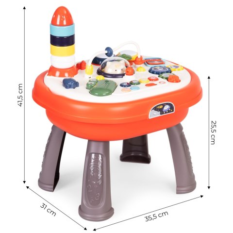 Stolik interaktywny panel edukacyjny 2w1 na klocki HUANGER Stolik interaktywny panel edukacyjny 2w1 na klocki HUANGER