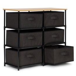 Szafka regał materiałowa tekstylna 6 koszy szara ModernHome