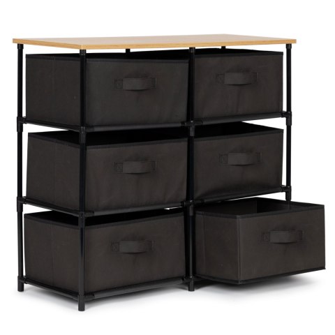 Szafka regał materiałowa tekstylna 6 koszy szara ModernHome Szafka regał materiałowa tekstylna 6 koszy szara ModernHome