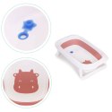 Wanienka dla dzieci wanna różowa składana z odpływem - Krówka ECOTOYS ECOTOYS
