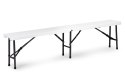Zestaw cateringowy stół bankietowy 180cm 2 ławki biały ModernHome ModernHome